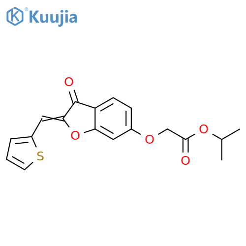 propan-2-yl 2-{(2Z)-3-oxo-2-(thiophen-2-yl)methylidene-2,3-dihydro-1-benzofuran-6-yloxy}acetate structure