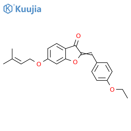 (2Z)-2-(4-ethoxyphenyl)methylidene-6-(3-methylbut-2-en-1-yl)oxy-2,3-dihydro-1-benzofuran-3-one structure