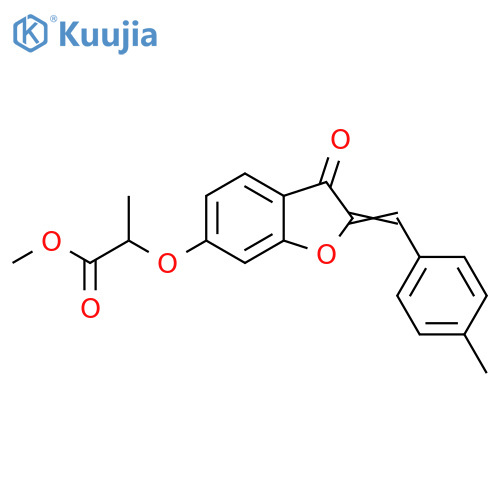 methyl 2-{(2Z)-2-(4-methylphenyl)methylidene-3-oxo-2,3-dihydro-1-benzofuran-6-yloxy}propanoate structure