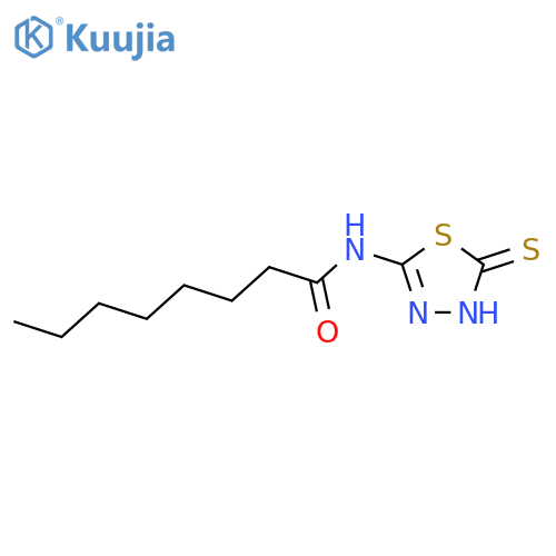 Octanamide, N-(4,5-dihydro-5-thioxo-1,3,4-thiadiazol-2-yl)- structure