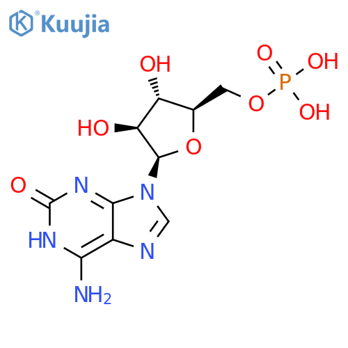6-Amino-3,9-dihydro-9-(5-O-phosphono-β-D-arabinofuranosyl)-2H-purin-2-one structure