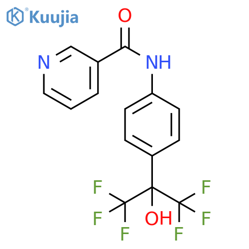 3-Pyridinecarboxamide,N-[4-[2,2,2-trifluoro-1-hydroxy-1-(trifluoromethyl)ethyl]phenyl]- structure