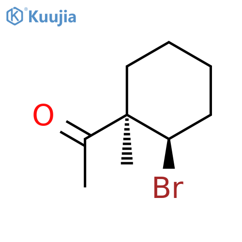 Ethanone, 1-[(1R,2R)-2-bromo-1-methylcyclohexyl]-, rel- structure
