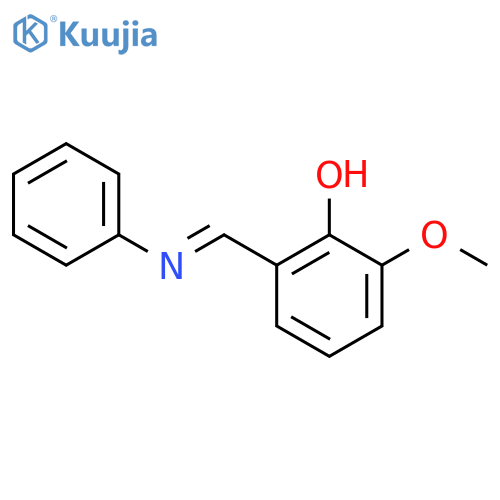 Phenol, 2-methoxy-6-[(E)-(phenylimino)methyl]- structure