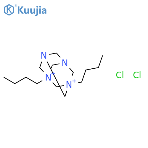 5,7-DIAZA-1,3-DIAZONIATRICYCLO[3.3.1.13,7]DECANE, 1,3-DIBUTYL-, DICHLORIDE structure