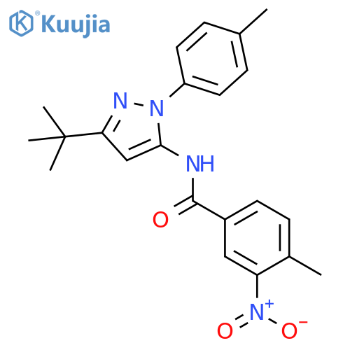 Benzamide,N-[3-(1,1-dimethylethyl)-1-(4-methylphenyl)-1H-pyrazol-5-yl]-4-methyl-3-nitro- structure