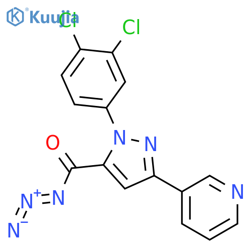 1H-PYRAZOLE-5-CARBONYL AZIDE, 1-(3,4-DICHLOROPHENYL)-3-(3-PYRIDINYL)- structure