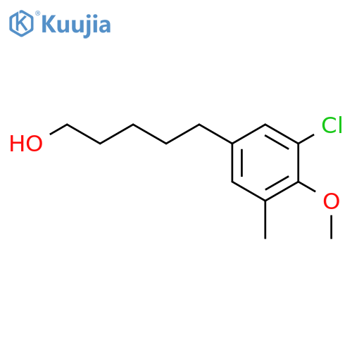 Benzenepentanol, 3-chloro-4-methoxy-5-methyl- structure