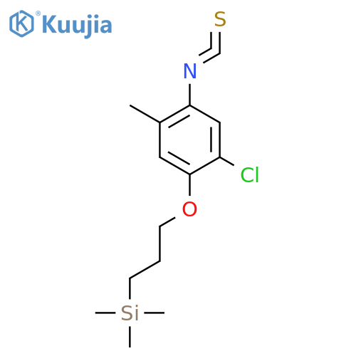 Silane, [3-(2-chloro-4-isothiocyanato-5-methylphenoxy)propyl]trimethyl- structure