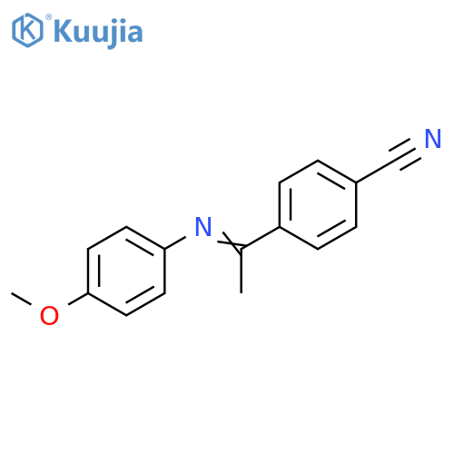 Benzonitrile, 4-[1-[(4-methoxyphenyl)imino]ethyl]- structure