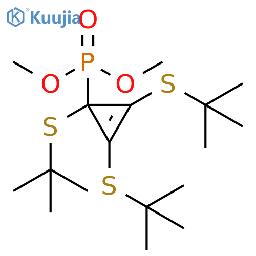 Phosphonic acid, [1,2,3-tris[(1,1-dimethylethyl)thio]-2-cyclopropen-1-yl]-, dimethyl ester (9CI) structure