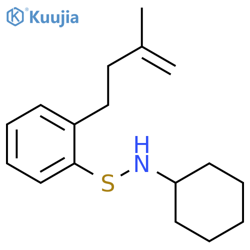 Benzenesulfenamide, N-cyclohexyl-2-(3-methyl-3-butenyl)- structure