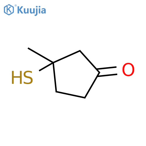 CYCLOPENTANONE, 3-MERCAPTO-3-METHYL- structure