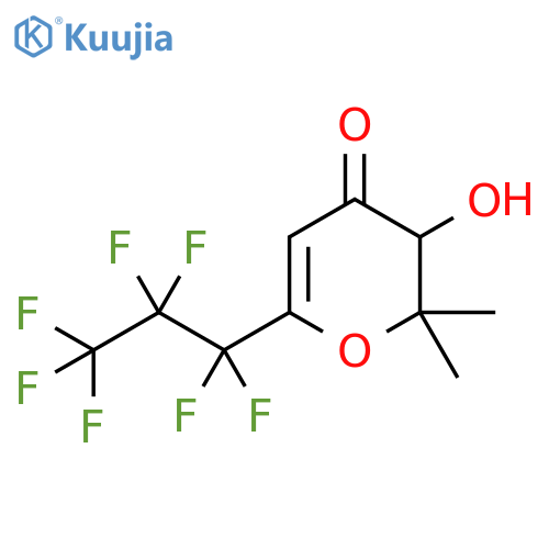 4H-Pyran-4-one,6-(heptafluoropropyl)-2,3-dihydro-3-hydroxy-2,2-dimethyl- structure
