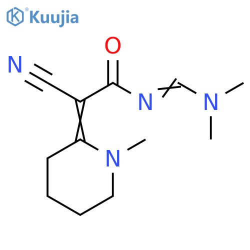 Acetamide,2-cyano-N-[(dimethylamino)methylene]-2-(1-methyl-2-piperidinylidene)- structure