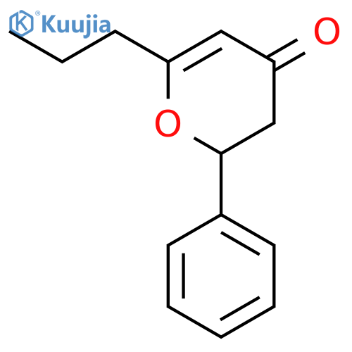 4H-Pyran-4-one, 2,3-dihydro-2-phenyl-6-propyl- structure