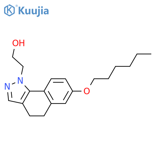 1H-Benz[g]indazole-1-ethanol, 7-(hexyloxy)-4,5-dihydro- structure