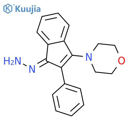 1H-Inden-1-one, 3-(4-morpholinyl)-2-phenyl-, hydrazone structure