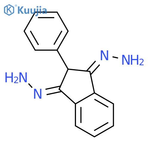 1H-Indene-1,3(2H)-dione, 2-phenyl-, dihydrazone structure