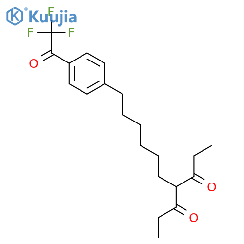 3,5-HEPTANEDIONE, 4-[6-[4-(TRIFLUOROACETYL)PHENYL]HEXYL]- structure