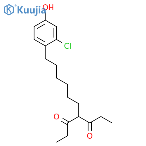 3,5-HEPTANEDIONE, 4-[6-(2-CHLORO-4-HYDROXYPHENYL)HEXYL]- structure