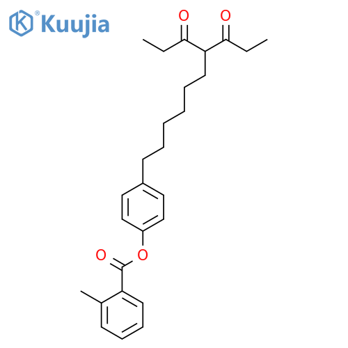 BENZOIC ACID, 2-METHYL-, 4-[8-OXO-7-(1-OXOPROPYL)DECYL]PHENYL ESTER structure