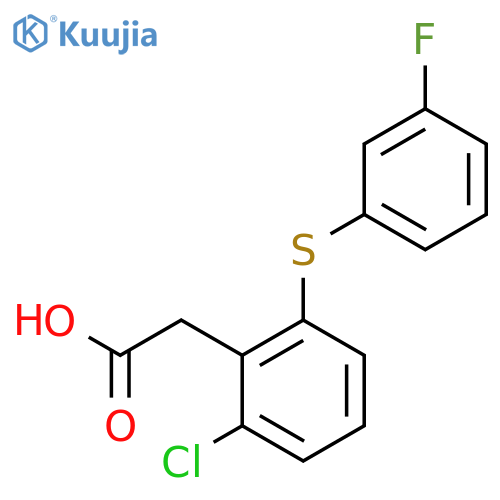 BENZENEACETIC ACID, 2-CHLORO-6-[(3-FLUOROPHENYL)THIO]- structure