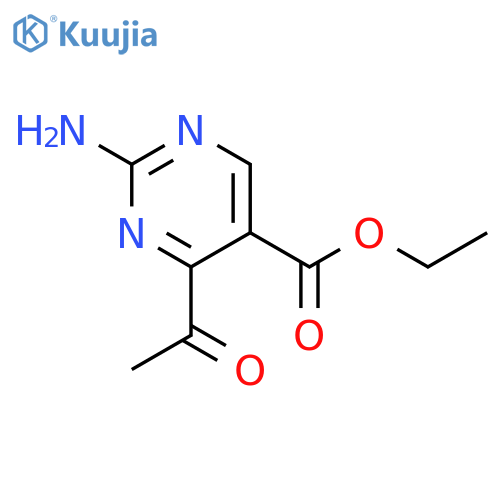 5-Pyrimidinecarboxylic acid, 4-acetyl-2-amino-, ethyl ester structure