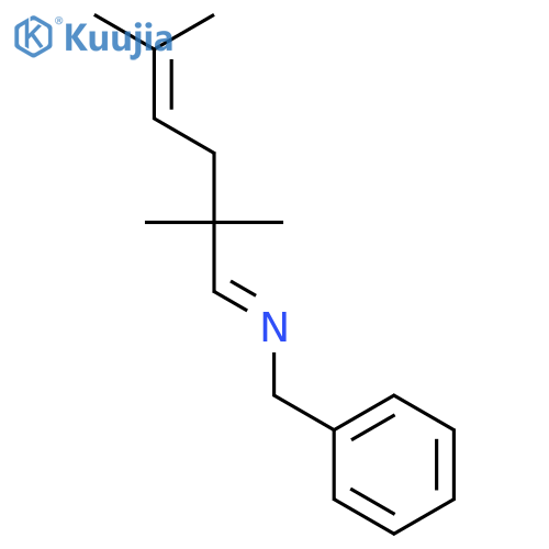 Benzenemethanamine, N-(2,2,5-trimethyl-4-hexenylidene)- structure