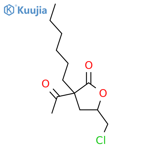 2(3H)-Furanone, 3-acetyl-5-(chloromethyl)-3-hexyldihydro- structure