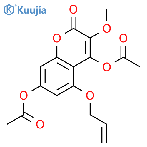 2H-1-Benzopyran-2-one,4,7-bis(acetyloxy)-3-methoxy-5-(2-propenyloxy)- structure
