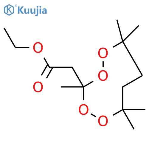 ethyl 3,6,6,9,9-pentamethyl-1,2,4,5-tetroxonan-3-acetate structure