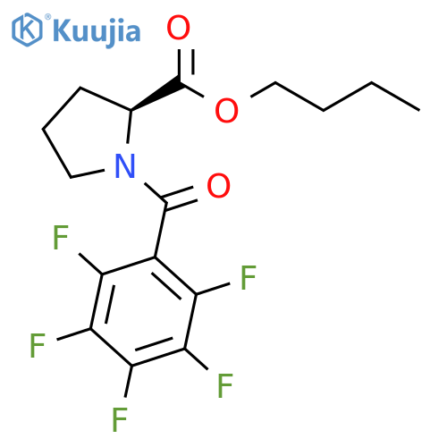 L-Proline, 1-(pentafluorobenzoyl)-, butyl ester structure