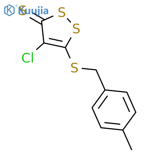 3H-1,2-Dithiole-3-thione, 4-chloro-5-[[(4-methylphenyl)methyl]thio]- structure