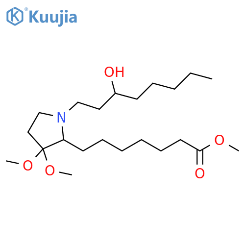 2-Pyrrolidineheptanoic acid, 1-(3-hydroxyoctyl)-3,3-dimethoxy-, methyl ester structure