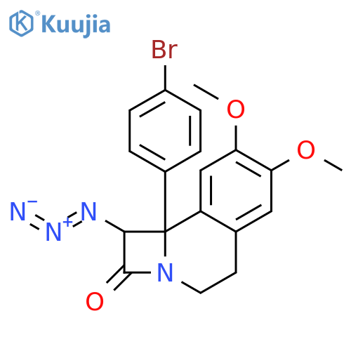 2H-Azeto[2,1-a]isoquinolin-2-one, 1-azido-9b-(4-bromophenyl)-1,4,5,9b-tetrahydro-7,8-dimethoxy- structure