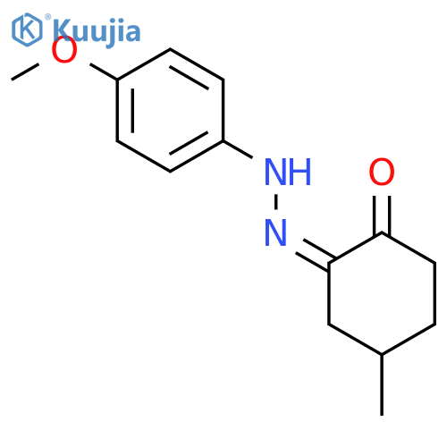 4-methylcyclohexane-1,2-dione 2-[(4-methoxyphenyl)hydrazone] structure
