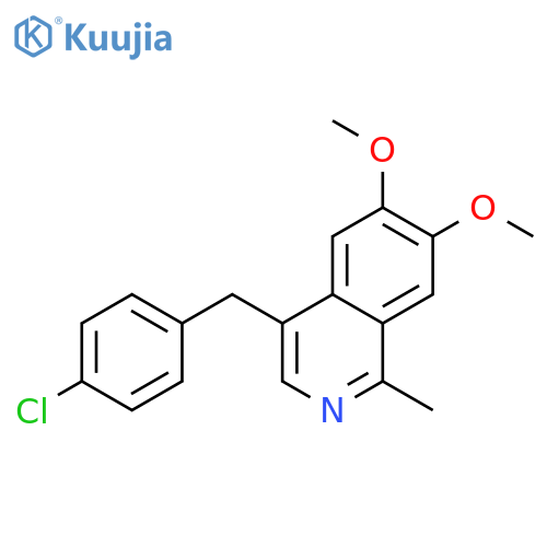 Isoquinoline, 4-[(4-chlorophenyl)methyl]-6,7-dimethoxy-1-methyl- structure