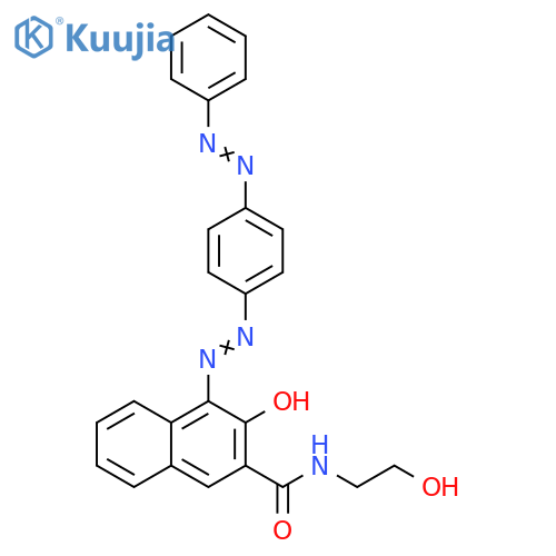 2-Naphthalenecarboxamide,3-hydroxy-N-(2-hydroxyethyl)-4-[[4-(phenylazo)phenyl]azo]- structure