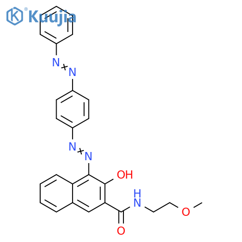 2-Naphthalenecarboxamide,3-hydroxy-N-(2-methoxyethyl)-4-[[4-(phenylazo)phenyl]azo]- structure