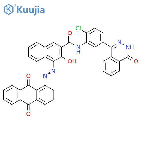 2-Naphthalenecarboxamide,N-[2-chloro-5-(3,4-dihydro-4-oxo-1-phthalazinyl)phenyl]-4-[(9,10-dihydro-9,10-dioxo-1-anthracenyl)azo]-3-hydroxy- structure