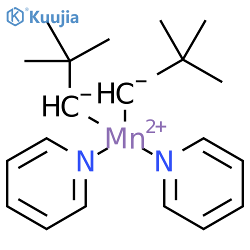 Manganese, bis(2,2-dimethylpropyl)bis(pyridine)- structure