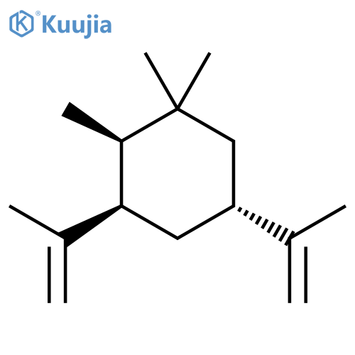 Cyclohexane, 1,1,2-trimethyl-3,5-bis(1-methylethenyl)-, (2R,3R,5R)-rel- structure