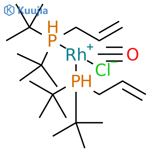 Rhodium, bis[bis(1,1-dimethylethyl)-2-propen-1-ylphosphine]carbonylchloro- structure