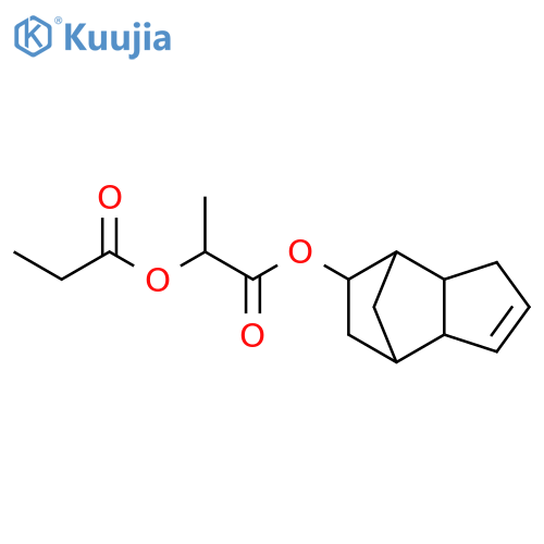 Propanoic acid, 2-(1-oxopropoxy)-, 3a,4,5,6,7,7a-hexahydro-4,7-methano-1H-inden-6-yl ester structure