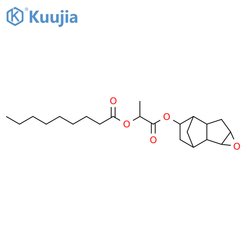 Nonanoic acid,1-methyl-2-[(octahydro-2,5-methano-2H-indeno[1,2-b]oxiren-4-yl)oxy]-2-oxoethyl ester structure