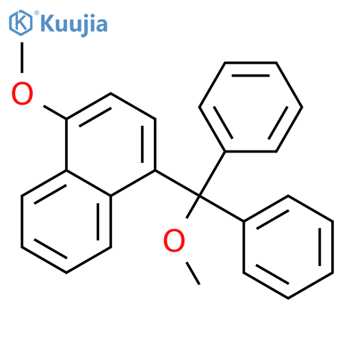 Naphthalene, 1-methoxy-4-(methoxydiphenylmethyl)- structure