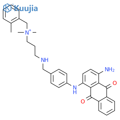 Benzenemethanaminium,N-[3-[[4-[(4-amino-9,10-dihydro-9,10-dioxo-1-anthracenyl)amino]phenyl]methylamino]propyl]-N,N,2-trimethyl- structure