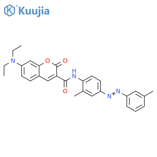 2H-1-Benzopyran-3-carboxamide,7-(diethylamino)-N-[2-methyl-4-[(3-methylphenyl)azo]phenyl]-2-oxo- structure