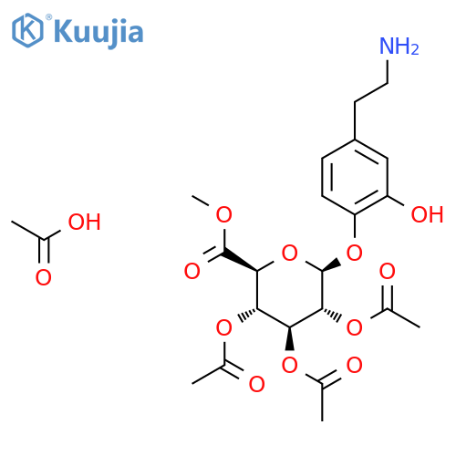 DopaMine 4-O-β-D-Glucopyranosiduronic Acid Methyl Ester 2,3,4-Triacetate Acetate structure